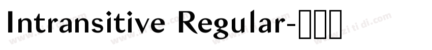Intransitive Regular字体转换